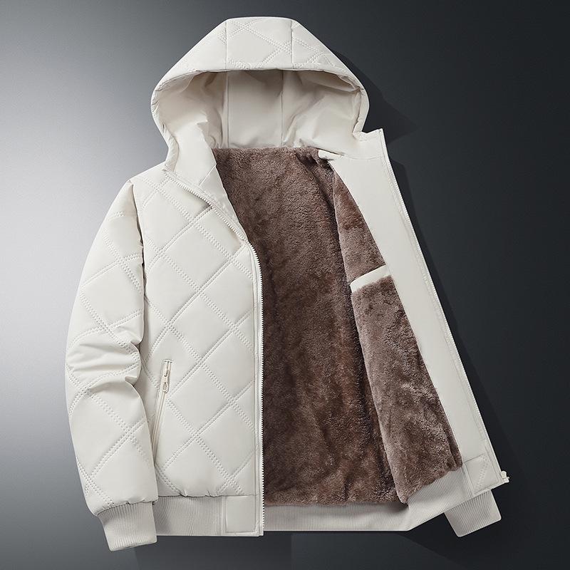 Winter Fashionable Hooded Cotton Jacket with Fleece, Thickened & Trendy, Available for Bidding