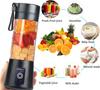 Electric USB Mini Juicer Blender For Shakes and Smoothies, Juice, Six Blades Great for Mixing,Black