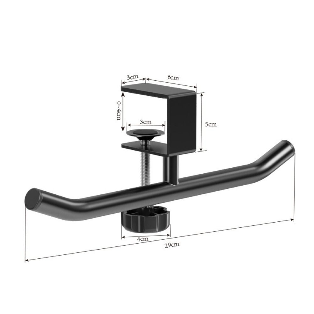 Adjustable Desk Side Hook Double Pole Design Punch-free Table Backpack Holder Hanging Space Saving Desk Mounted Hook