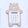 Easy To Carry Battery Powered Mini Calculator Bear Shape With Silicone Pressing Buttons For School Students Counter Cartoon