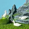 3 Pcs Mini Duck & Goose Figurines - Resin Fairy Garden Decor, Aquarium Fish Tank Accessories, Micro Landscape Moss Terrarium DIY Crafts, Home