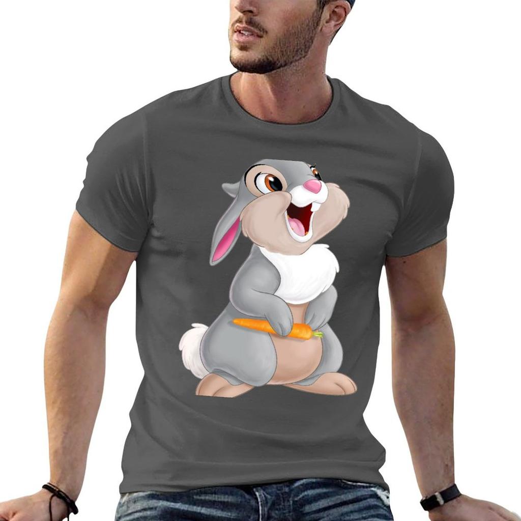 Thumper rabbit eating carrot TShirt Big and Tall Crew Neck Tee
