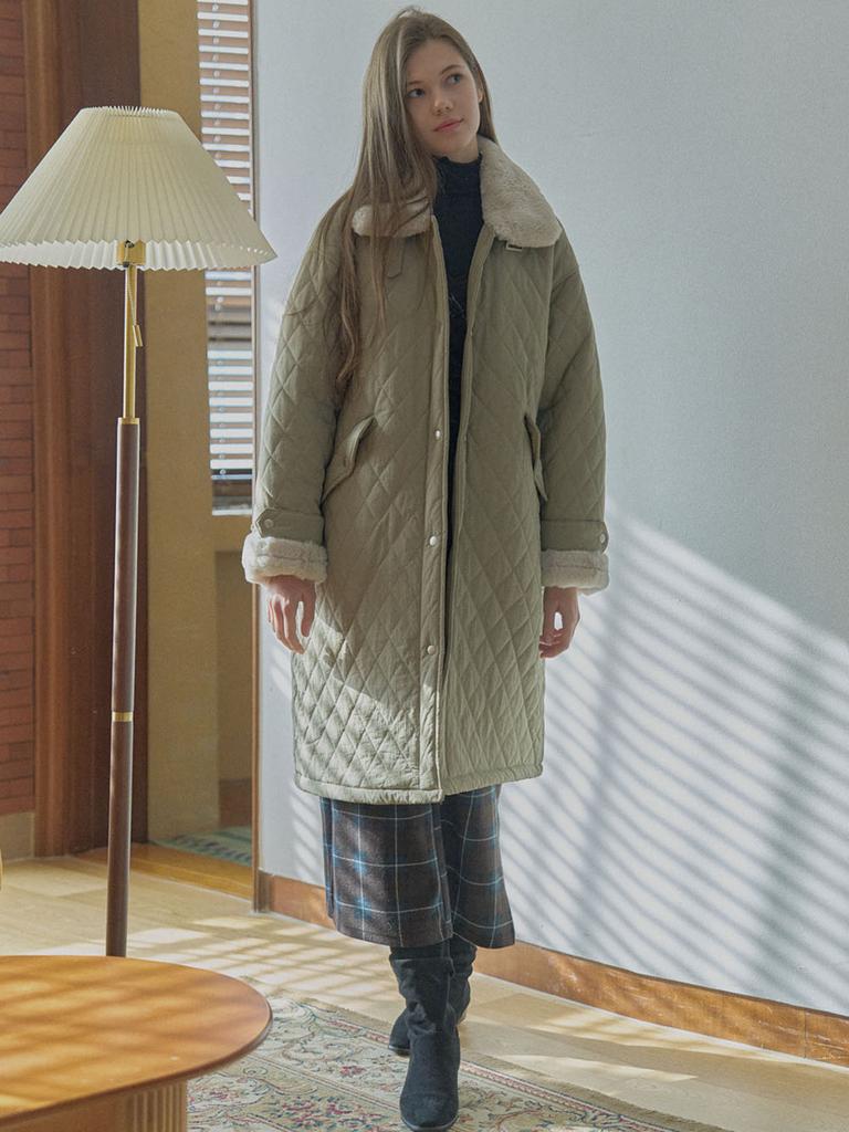Avang Tartan Check Shirring Dress - Brown