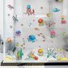 Cartoon Jellyfish Paradise Wall Sticker Self-Adhesive Removable for Kids Room Bathroom Home Decor