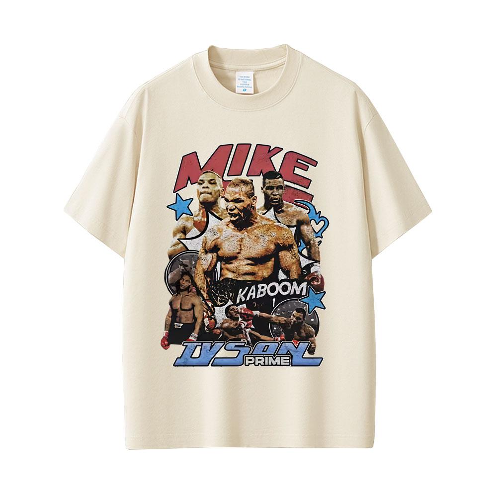 Mike Tyson Prime Merch T-Shirt Unisex Damen Vintage Hip Hop Gothic Rock T-Shirt Unisex Fitnessstudio Atmungsaktive Lässige Baumwoll-T-Shirts