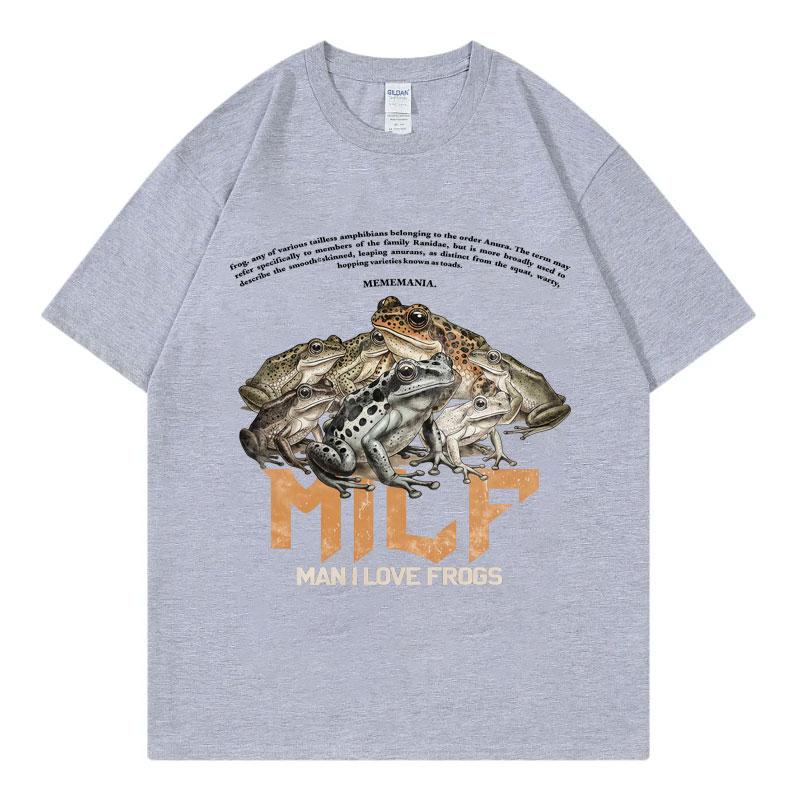 Man I Love Frogs Funny Meme Graphic T Shirts Mens Women Vintage Fashion Short Sleeve T Shirt Summer Casual Loose Cotton Tshirt