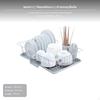 Large Stainless Steel Dish Drying Rack, Kitchen Drainer Organizer, Removable Tray Painted Long Drain