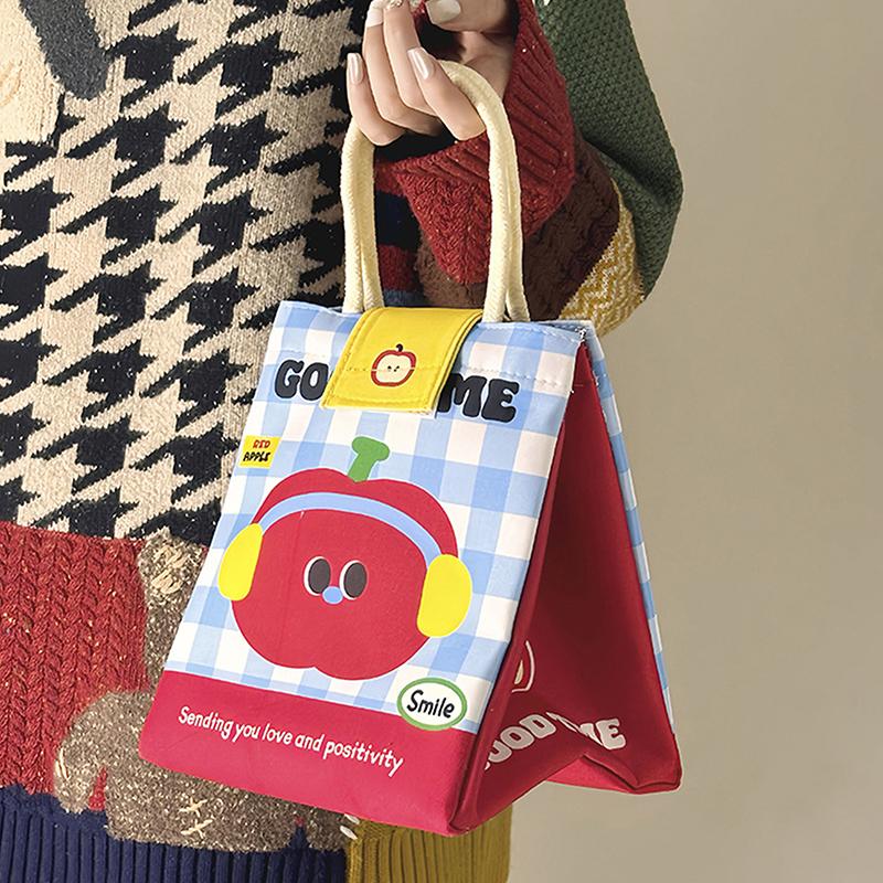 Cute Cartoon Lunch Bag For Picnic Travel Thermal Breakfast Organizer Insulated Waterproof Storage Bag Lunch Box Accessories