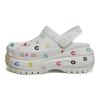 Mega Crush Clog Culoare Albă Halo Colorat Roată Crocs EVA Casual Personalitate Modă Pantofi cu Găuri Unisex Alb