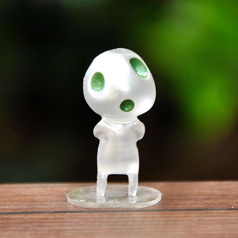 

Мини-принцесса Мононоке, светящееся дерево, кукла-эльф, орнамент, микро-пейзаж, бонсай Blue light