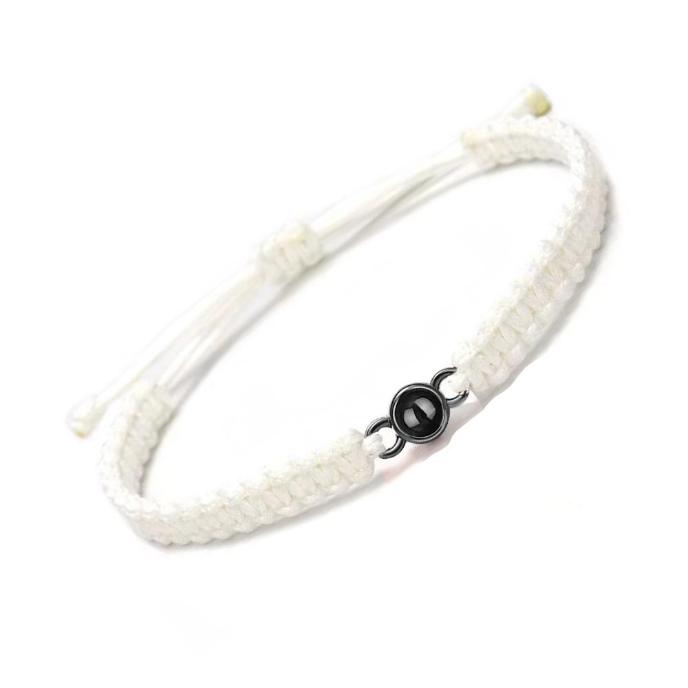 Custom Photo Bracelet with Photo Projection Hand Woven Personalized Photo Projection Bracelet Memory Bracelet Photo Wholesale