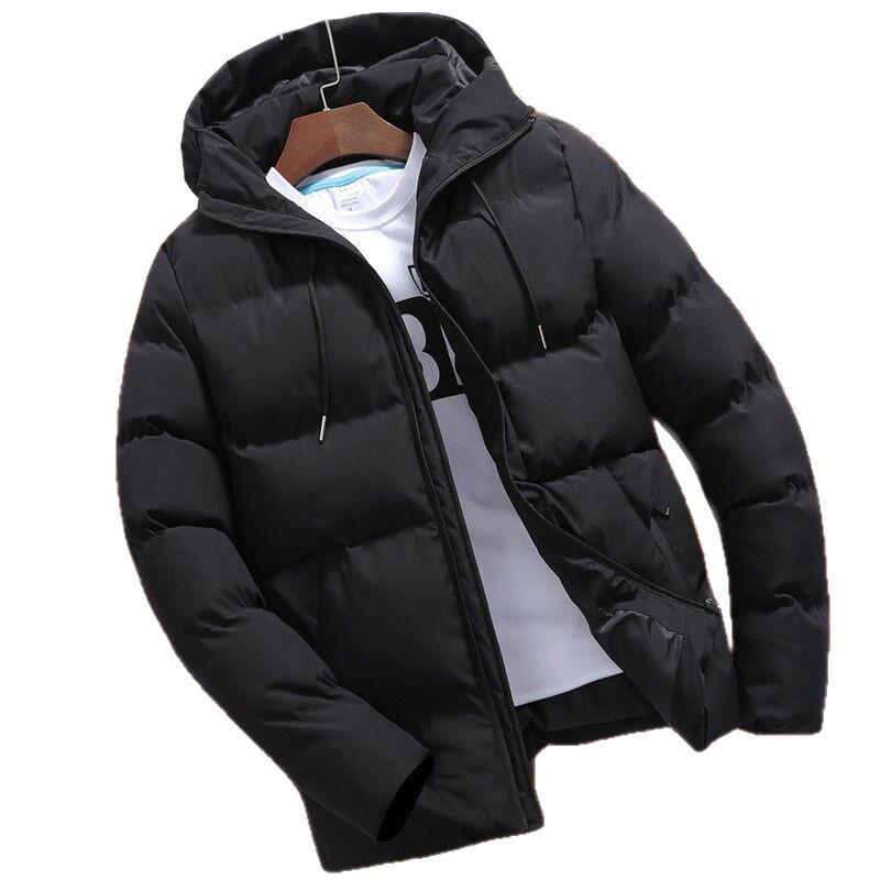 Herren Kapuzenjacke aus Baumwolle - Kurz, Dick, Warm & Trendige Herbst/Winter Oberbekleidung