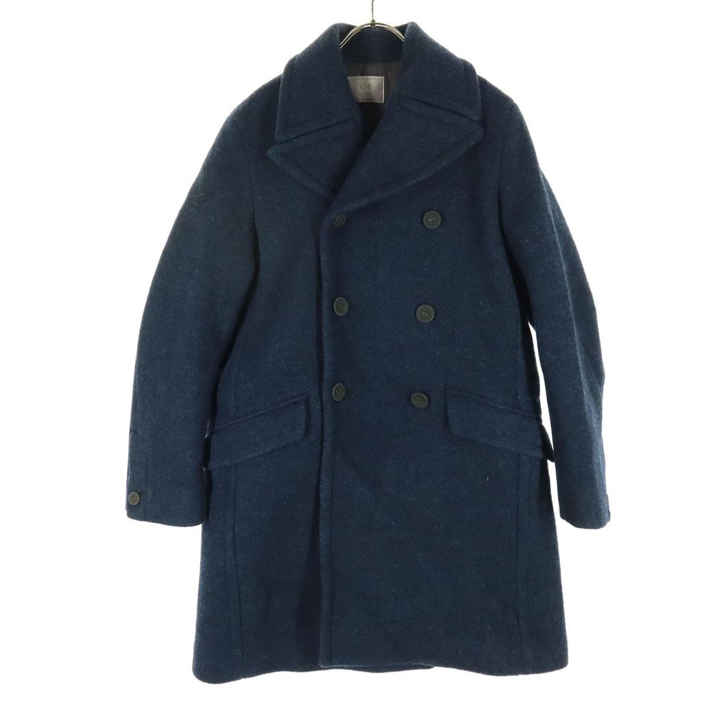 TROVE Long sleeve wool pea coat 40 Navy Men's Used