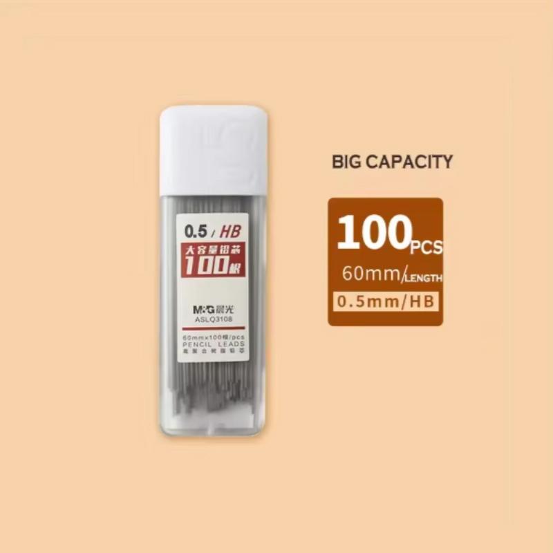 M&G Pencil Refill 2B/HB 0.5mm 0.7mm Graphite Refill Mechanical Pencil Refill Plastic Auto Replacement Pencil Refill