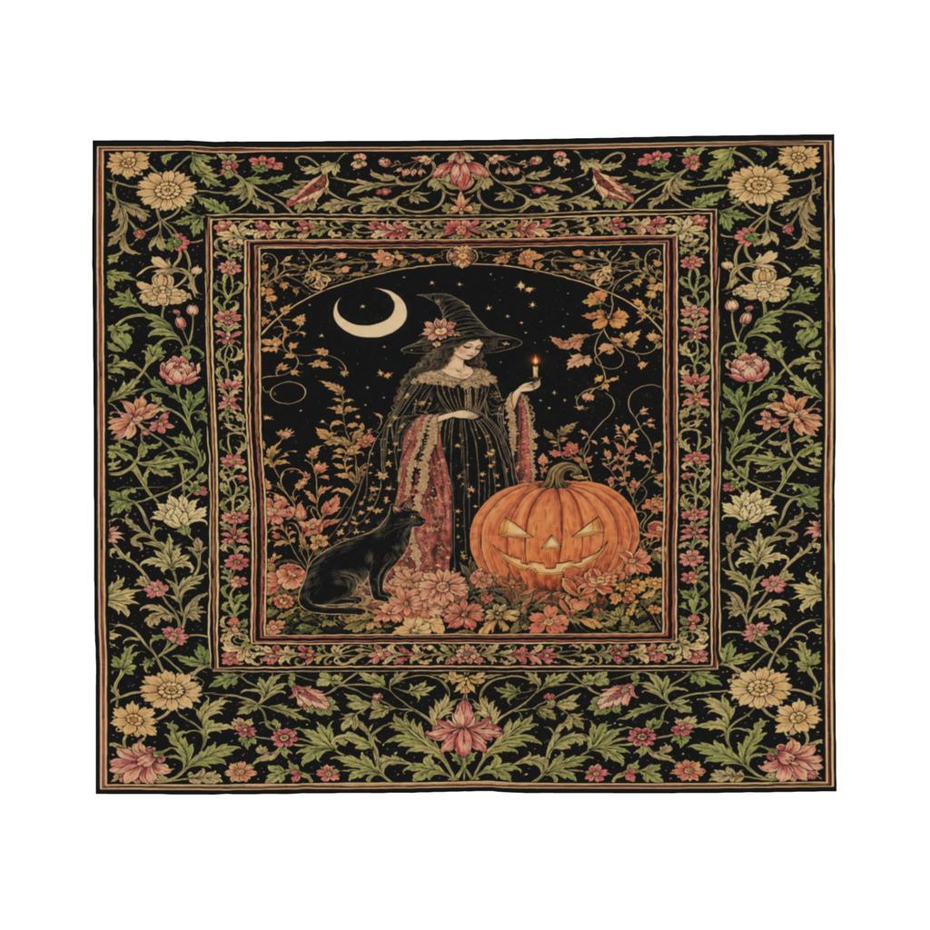 Halloween Black Cats Flannel Blankets Witchy Spooky Novelty Throw Blanket for Sofa Bedding Lounge 150*125cm Bedspreads