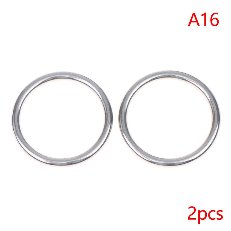 2Pcs 304 Stainless Steel Round O Ring M3 M4 M5 M6 Rust Smooth Solid Strong O Ring Fishing Yoga Hanging Welded Rings