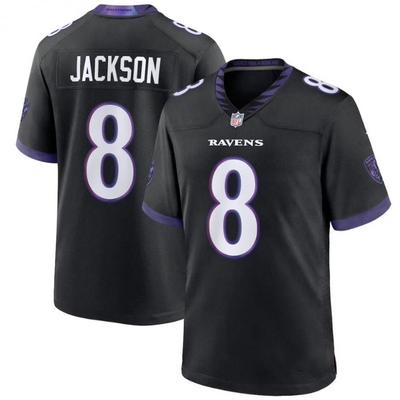 Baltimore Ravens 8 Jackson Football Trikot Herren Spieluniform Sportbekleidung