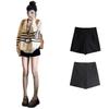 Women's High-Waist Black Suit Hot Pants - Spring/Summer Slimming Sportswear Shorts