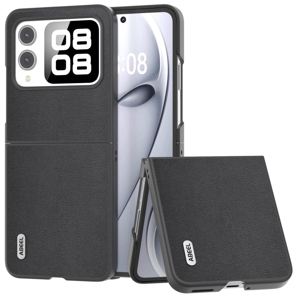 ABEEL For Huawei nova Flip 5G Case Texture Genuine Leather Phone Cover Protector