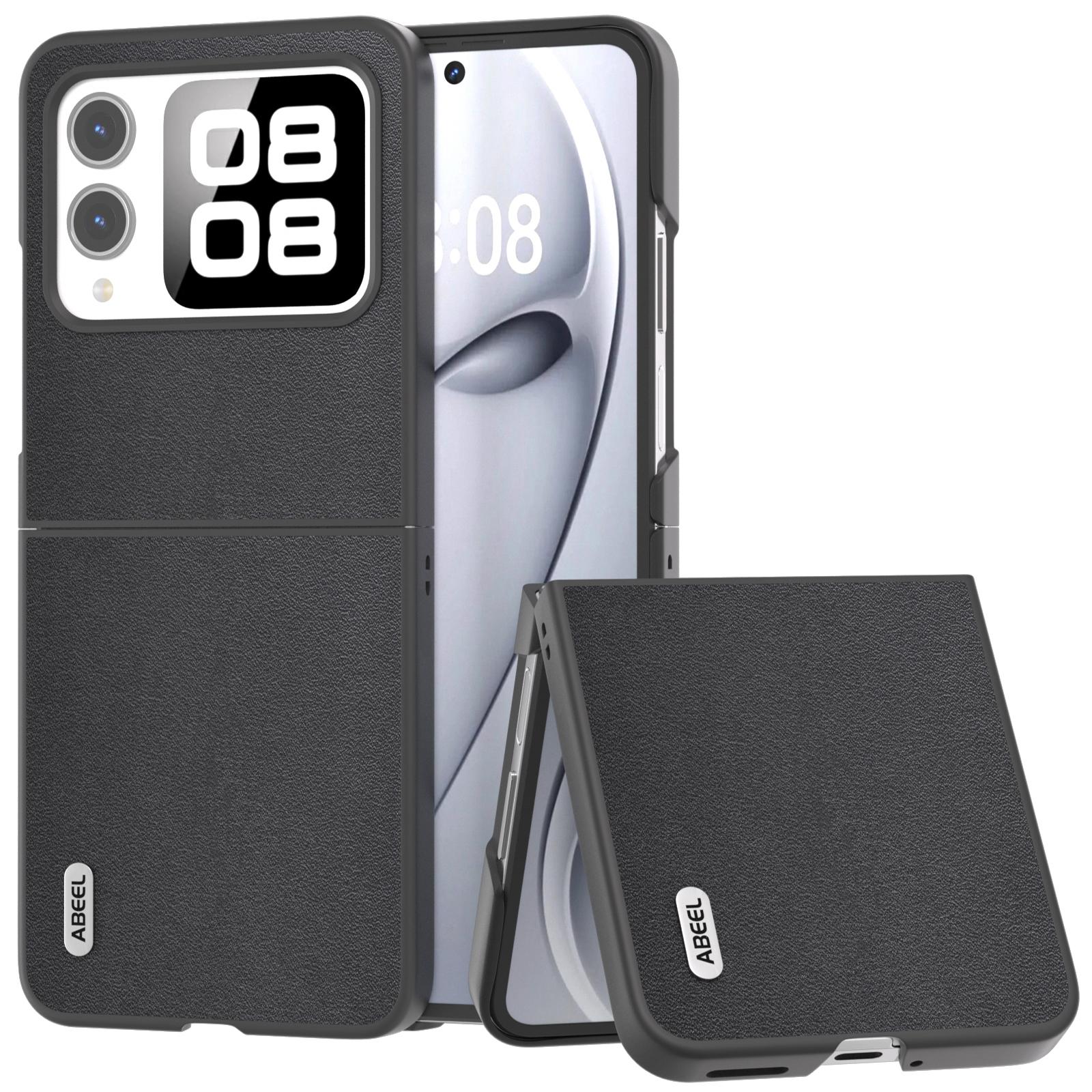 

ABEEL For Huawei nova Flip 5G Case Texture Genuine Leather Phone Cover Protector A