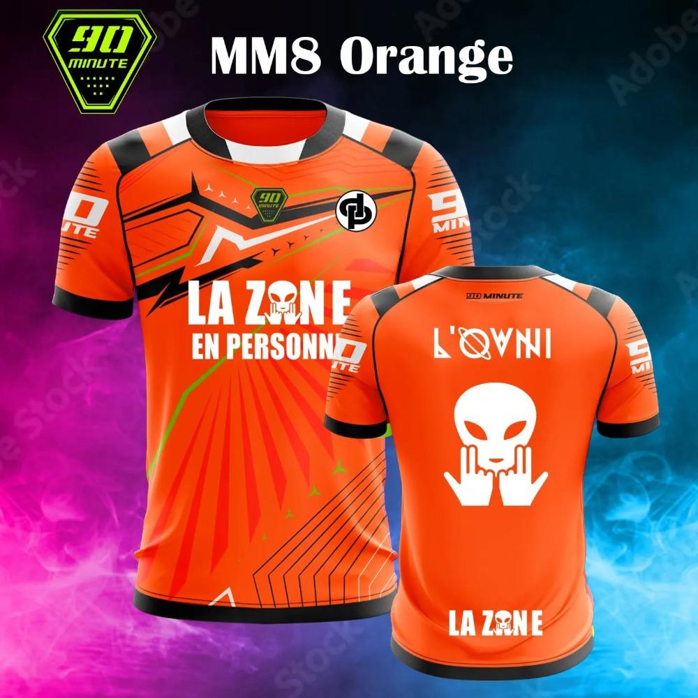 New MM8-90 minute series fashionable motorcycle short sleeved bicycle round neck casual 3D printed T-shirt quick drying top