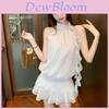 Summer Beach Dress With Dot Pattern And Off Shoulder Design For Vacation And Casual Wear