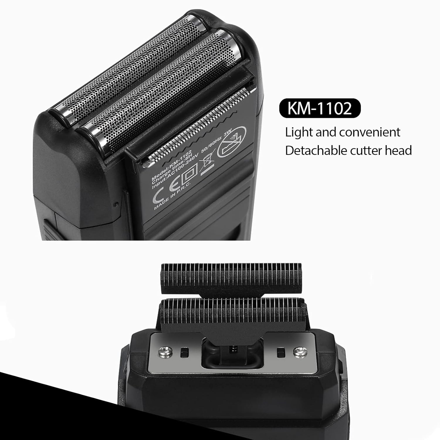 kemeи Мужская роторная беспроводная бритва Бритва Электрическая перезаряжаемая бритва Точный триммер для бороды и бакенбард Бритвы с двумя лезвиями Многофункциональный триммер