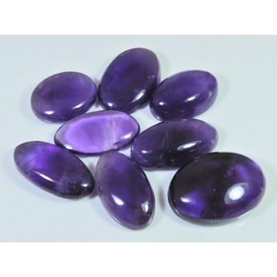 16X25-19X29MM Natural Purple Amethyst Oval Cabochon Loose Gemstone 08Pcs Lot C-2834