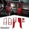 6Pcs Red Car Dash Navigation Frame Decor Cover Trim Bezel For Ford F-150 2015-20