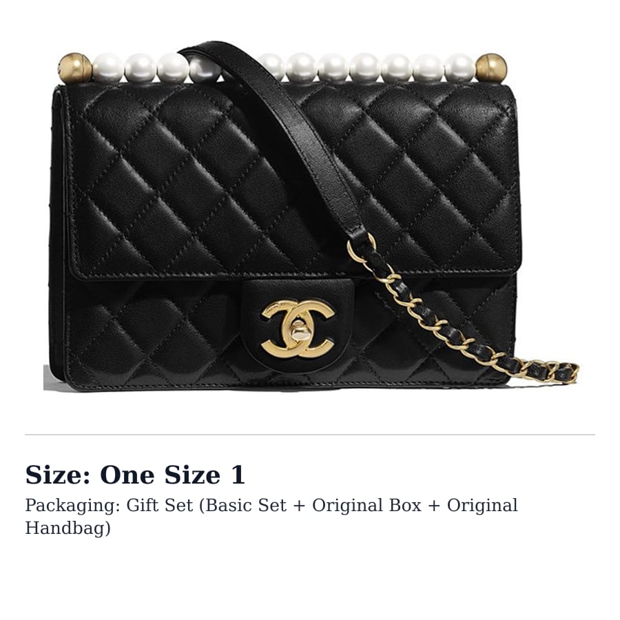 Chanel Sheepskin Flap Bag, Shoulder Bag, Crossbody Bag Women's Black AS0585-B00374-94305