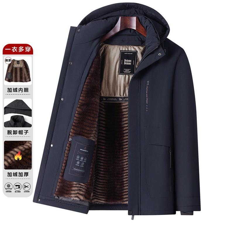 Mens Thick Winter Down Jacket With