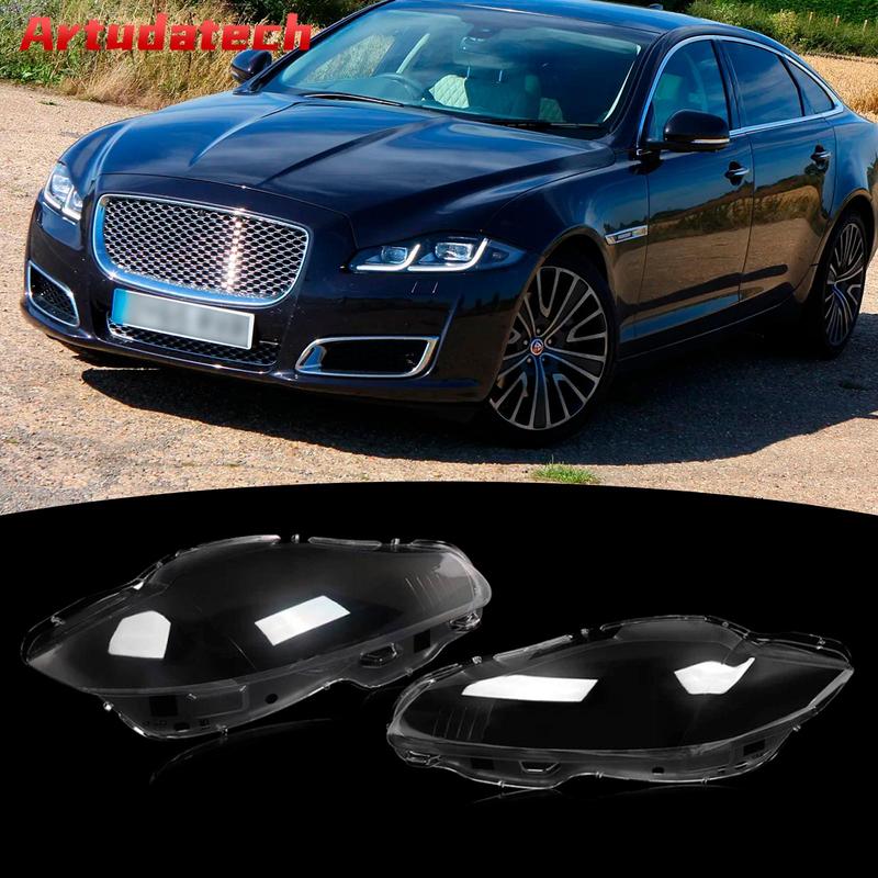 Artudatech Пара Передняя Фара Крышка Линзы Корпус Прозрачный Для Jaguar XJ XJL 2010- Авто Аксессуары