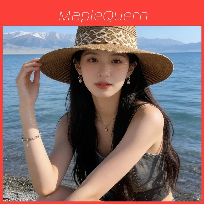 Summer Straw Hat For Women With Wide Brim And Adjustable Fit For Beach And Sun Protection