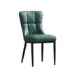 Modern Dining Chair with Soft Cushion and Metal Legs - Stylish Office Single Chair for Dormitory, Available In Green/Blue/Black