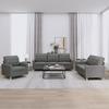 Vidaxl 3-Piece Lounge Set, Fabric Upholstered, Dark Grey