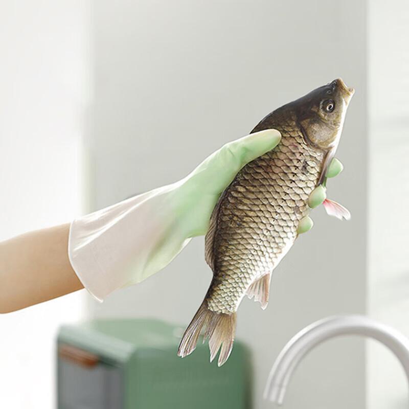 Thickened Kitchen Gloves, Dishwashing Gloves Wear-Resistant, Suitable For Dishwashing, Cleaning And Household Rubber Gloves