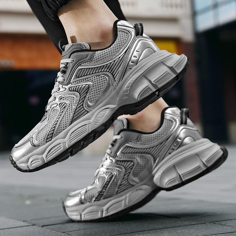Sneakers 2024 New Three-color Casual Versatile Fashion Sports Casual Shoes Men's Shoes Breathable Mesh Shoes Dad Shoes