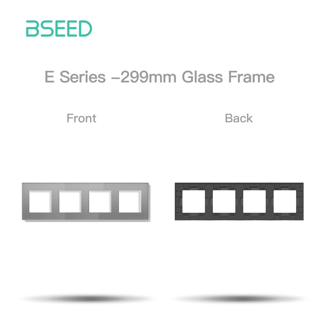 BSEED WIFI Click Switch Modules Smart Light Switch Parts White Glass Frame DIY Combination Wall Sockets USB Charge Key E-Series