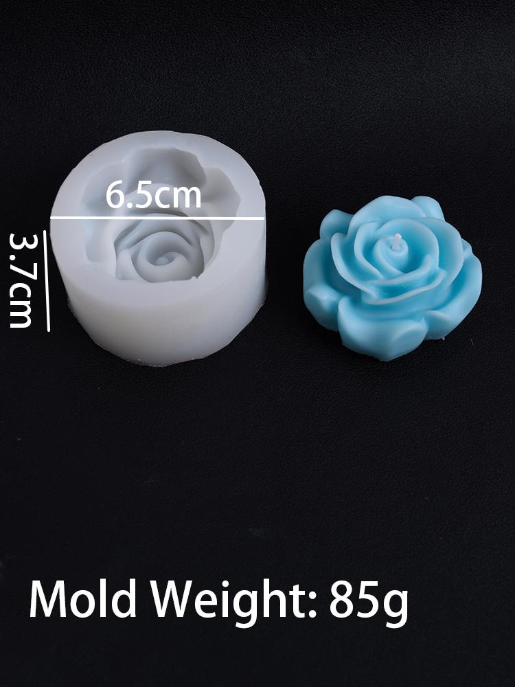 DIY 3D Růže Květiny Silikonová Forma na Svíčky Ručně Vyráběné Mýdlo Čokoládová Ozdoba Nástroj Aromaterapie Sádra Pryskyřice Forma Domácí Dekorace