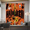 2pcs- Halloween Happy Polyester Curtains, Pole Bag Curtains 42*84, Bedroom Living Room, Home Room Party Decoration