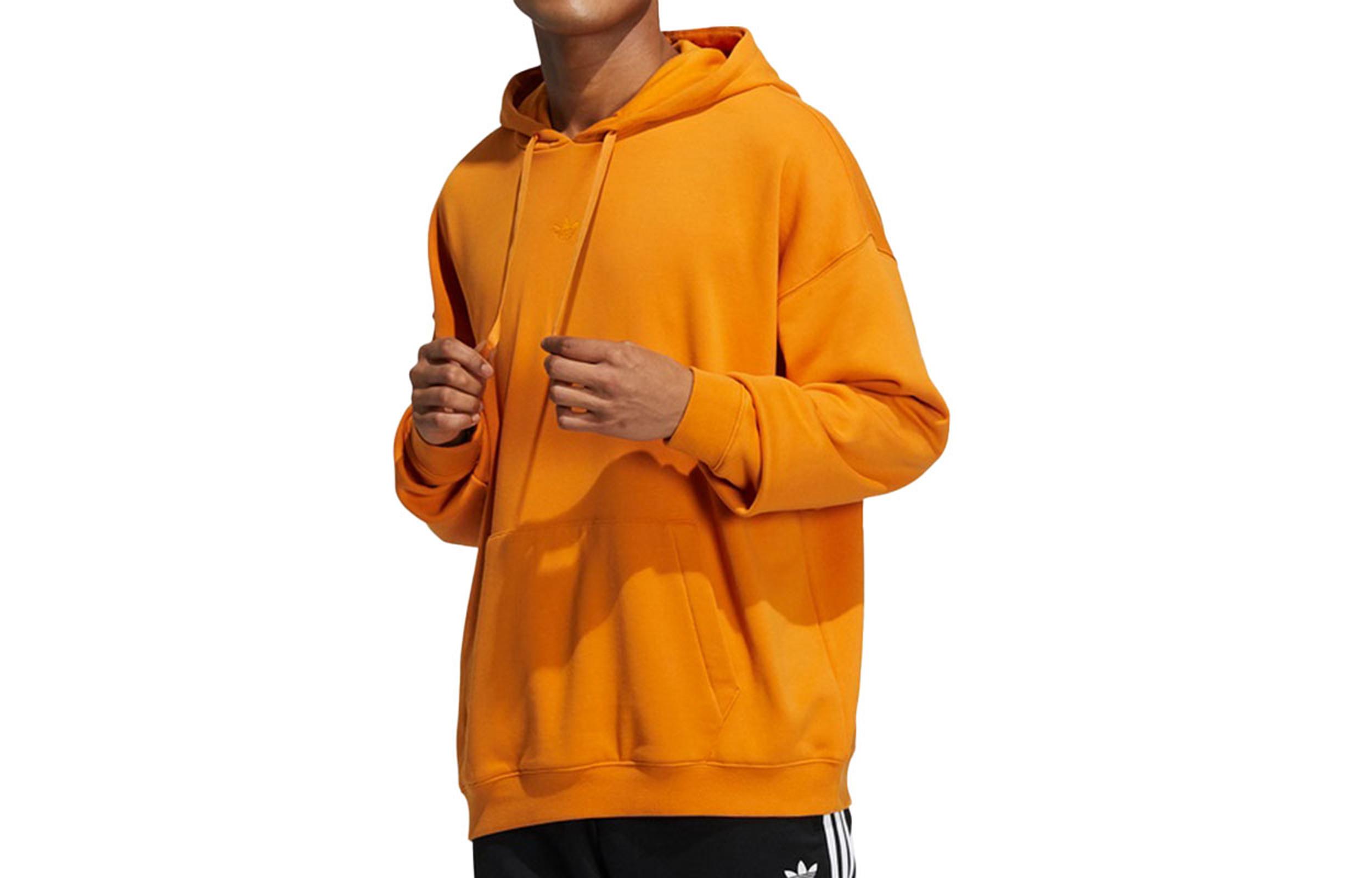 Adidas Originals Sweatshirts Men s Orange Hooded Moderate Regular HJ7823 XXL