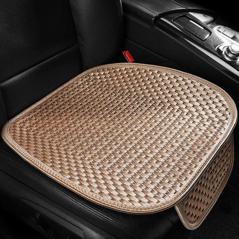 Zestaw oddychających poduszek na siedzenia z lodowego jedwabiu na każdą porę roku: Antypoślizgowy, Chłodzący, Uniwersalne Dopasowanie do Pięciu Miejsc