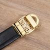 Men's Jade Belt Men's Automatic Buckle Belt PU Leather Gem Agate Hetian Jade Trousers Belt