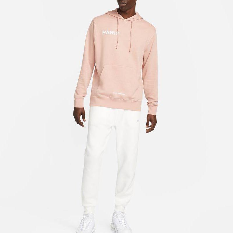 Nike Kangaroo Pocket Logo Print Hoodie Pullover Long Sleeve Sweatshirt Men Tops Pink DN1317-609