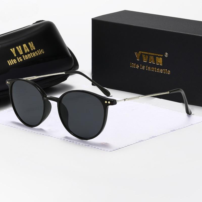 2pcs New European and American Fashion Sunglasses UV400 Women's Dustproof Glasses Driving Sunglasses Metal