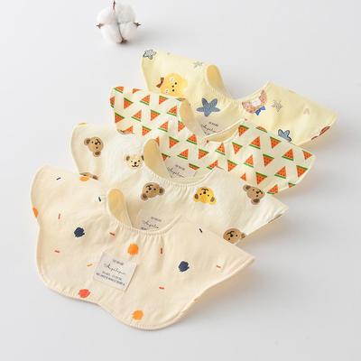 Korean-Style 360° Rotatable Baby Bib, A-Class Cotton - Ideal for Summer