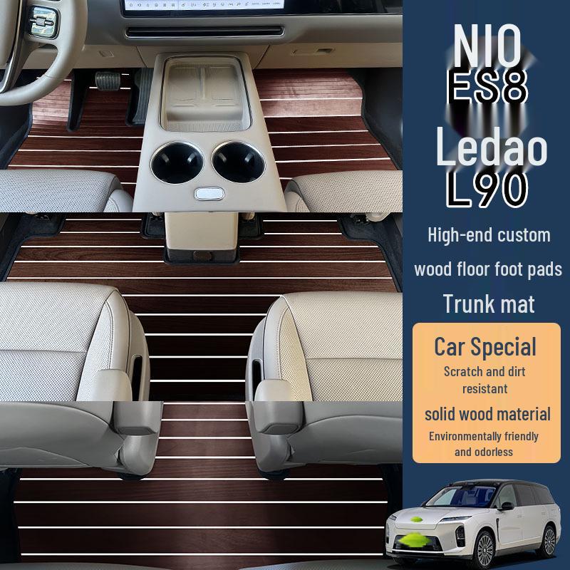 Dedicated Solid Wood Floor Mats for Nio ES8 Lydo L90 - Custom Car Flooring Accessories