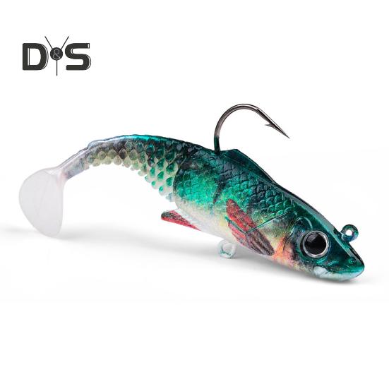 

Рыболовная приманка для пресноводной и соленой воды, реалистичная пластиковая приманка с крючком для ловли форели, окуня, окуня B