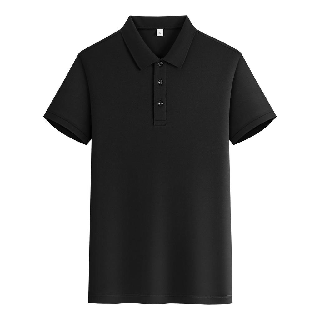 In-Stock Custom Ice Silk Polo Shirt: Short-Sleeved, Turn-Down Collar with Trendy Brand Embroidery and Your Unique Design.