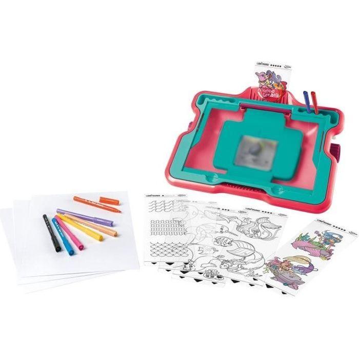 Machine à dessiner maped lumi board - sirènes - age 4+ - projection lumineuse - 5 niveaux de difficulté
